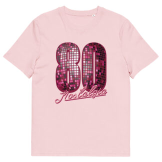 80 NOSTALGIA "Disco Magenta" Maglietta in cotone organico unisex