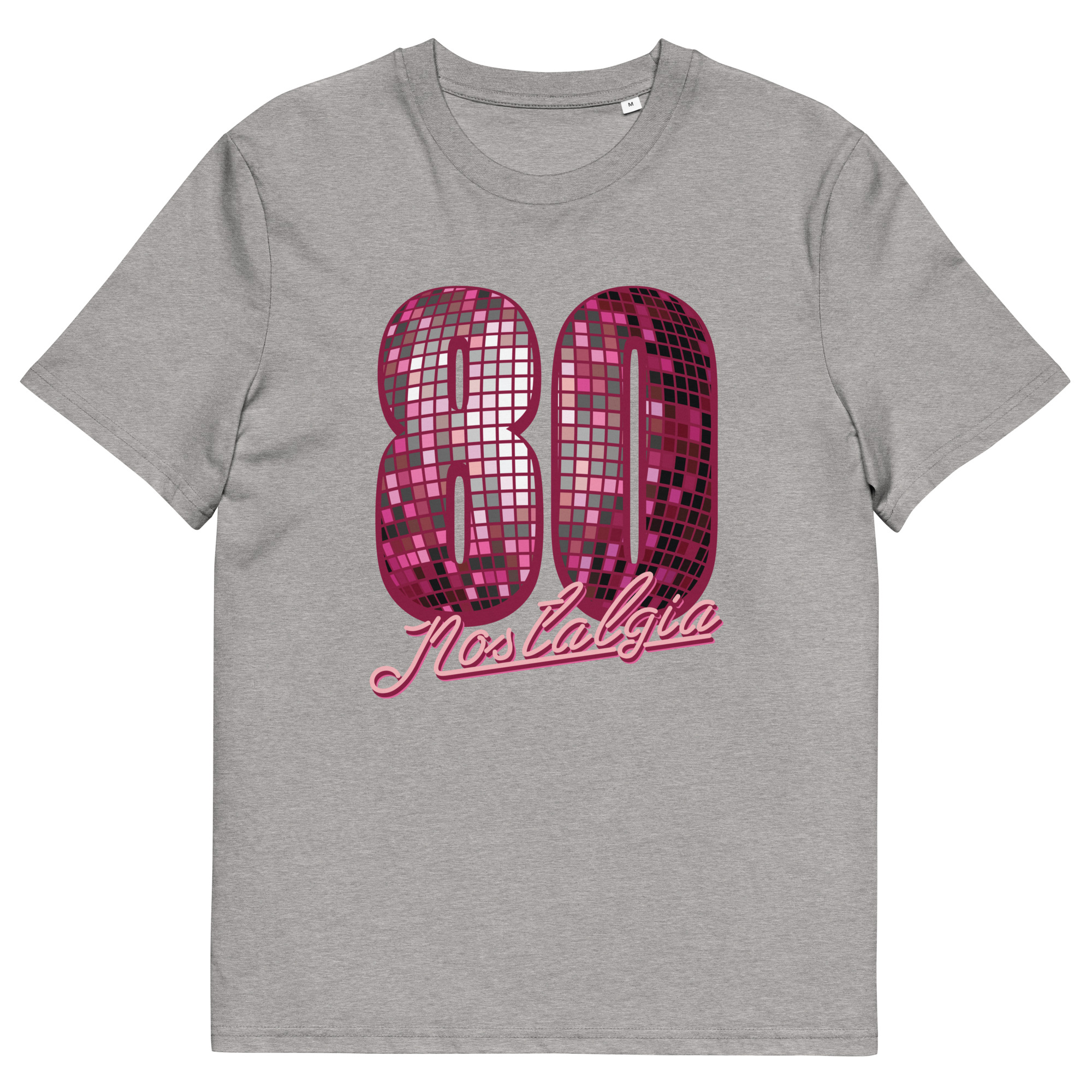 80 NOSTALGIA "Disco Magenta" Maglietta in cotone organico unisex - immagine 11