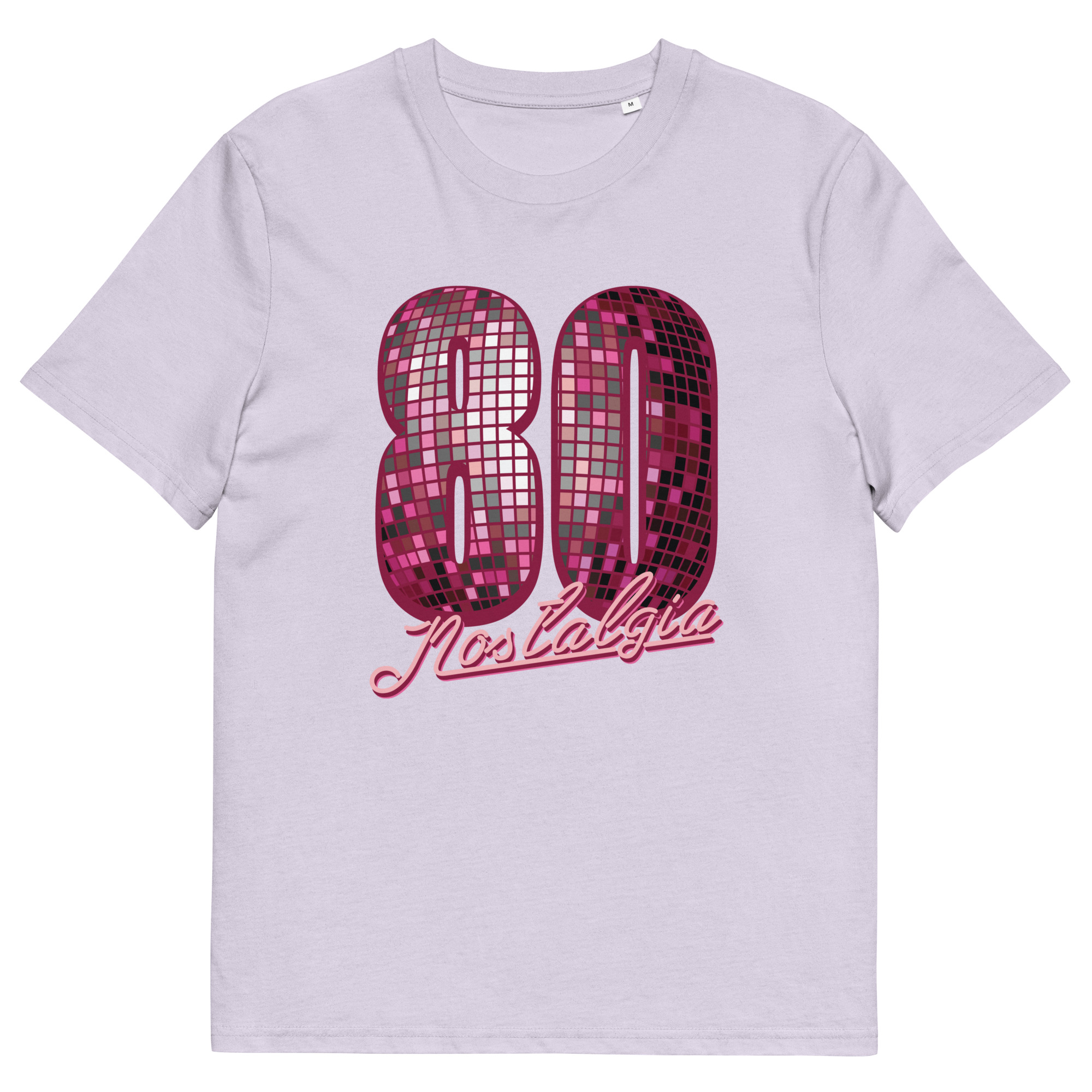 80 NOSTALGIA "Disco Magenta" Maglietta in cotone organico unisex - immagine 8