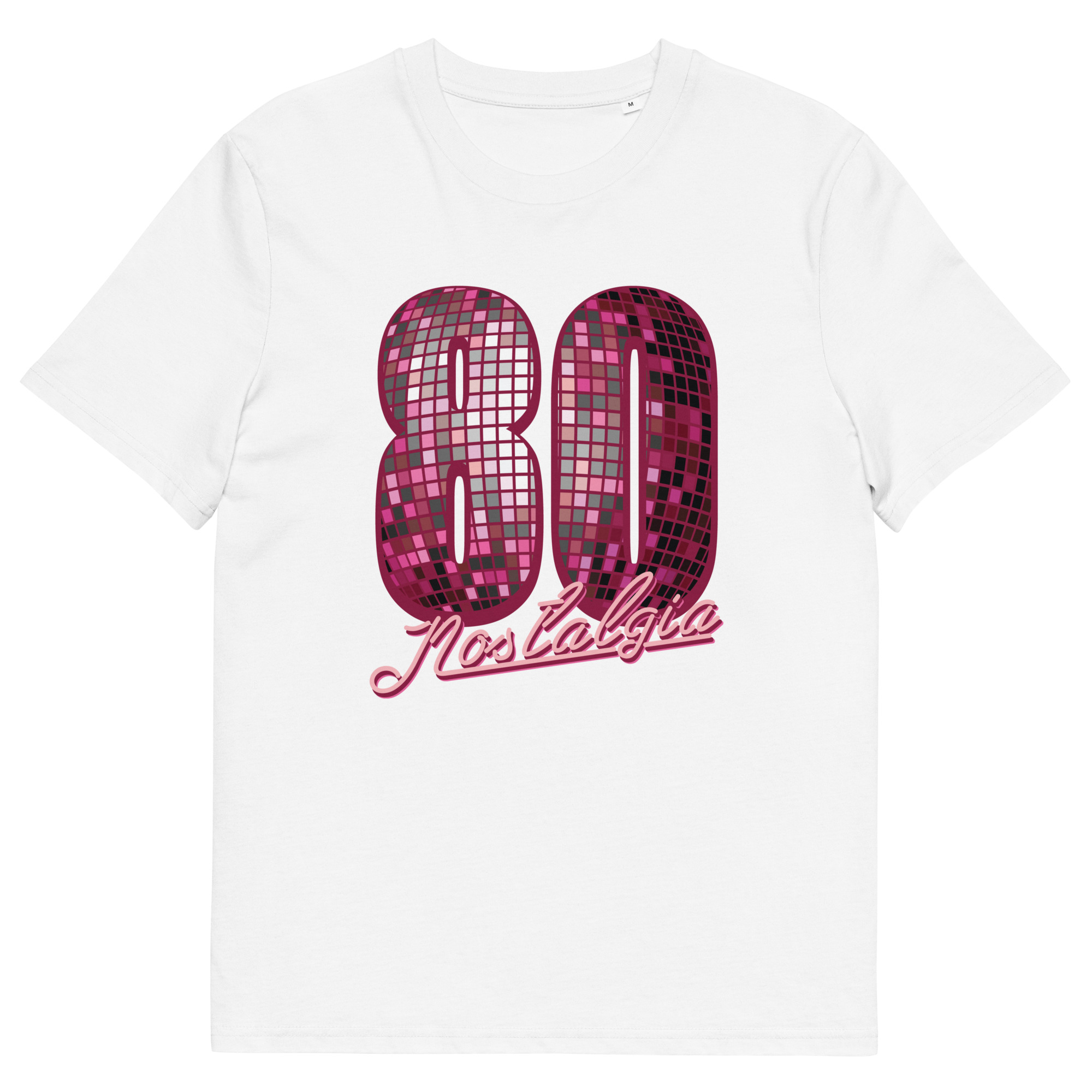 80 NOSTALGIA "Disco Magenta" Maglietta in cotone organico unisex - immagine 6