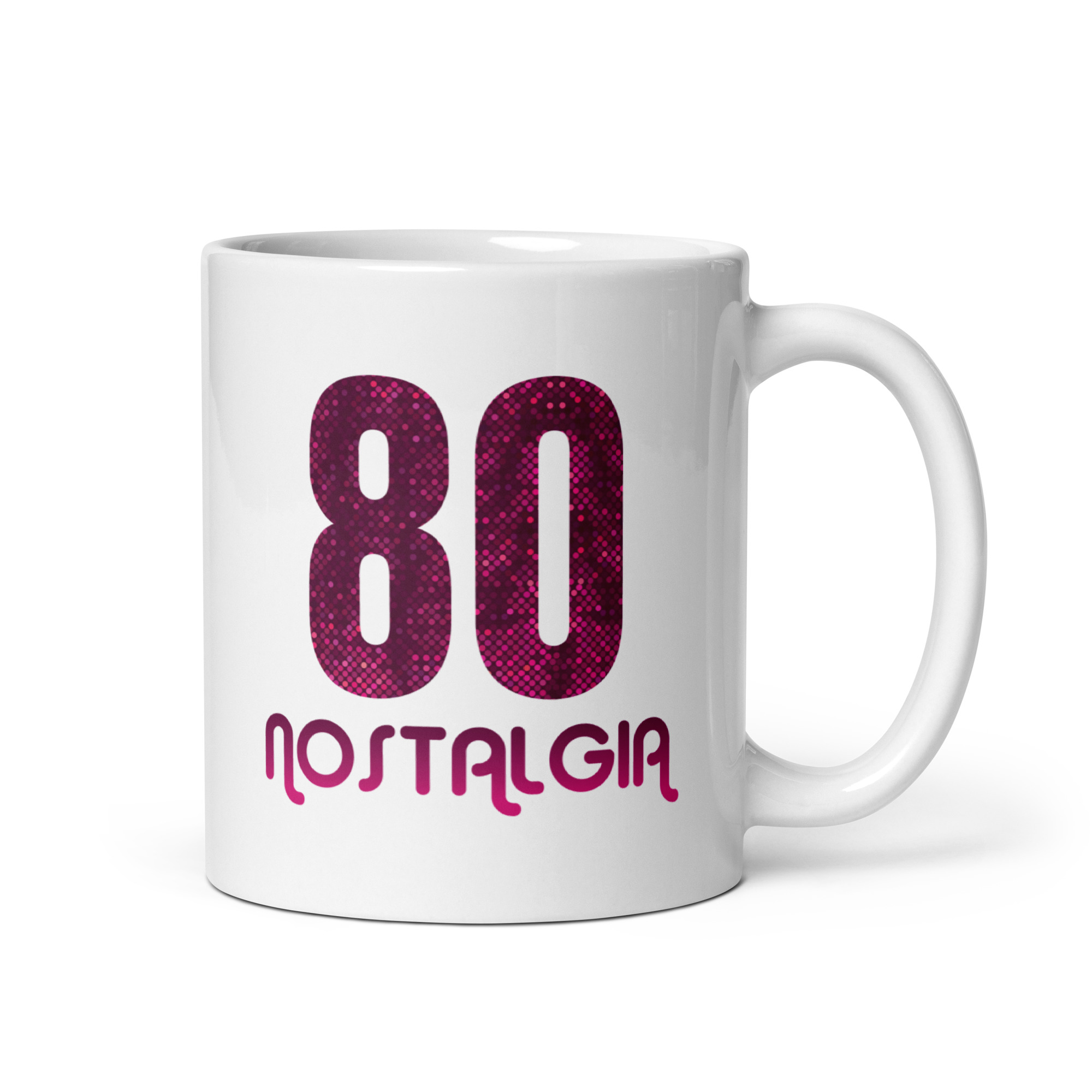 80 Nostalgia Tazza bianca lucida